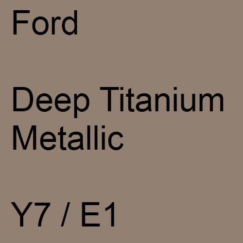 Ford, Deep Titanium Metallic, Y7 / E1.